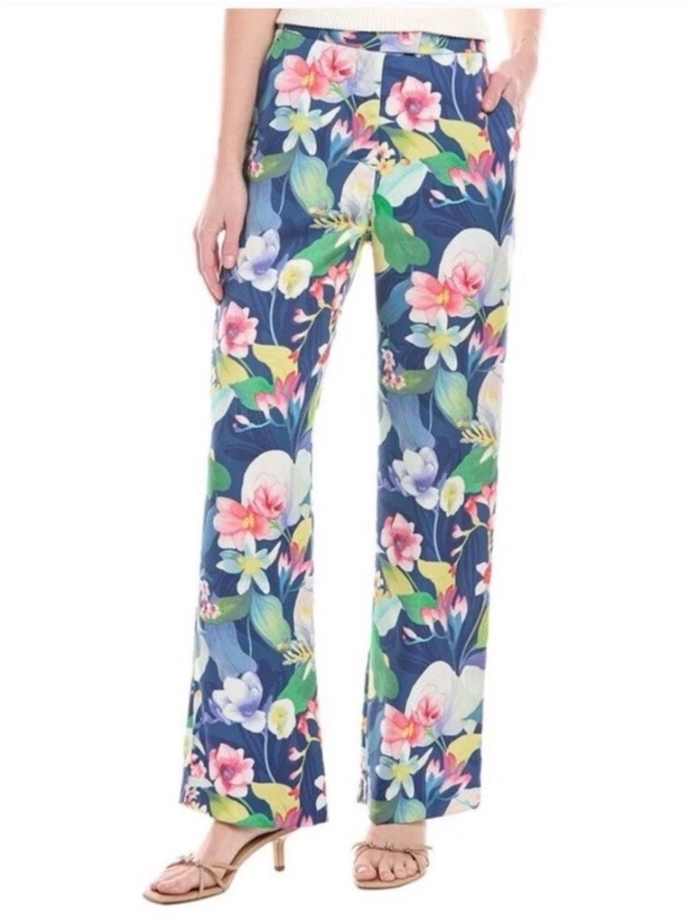 J. McLaughlin Broderick Pants Floral Print Sz 4 New